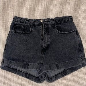 American Apparel high rise jean shorts